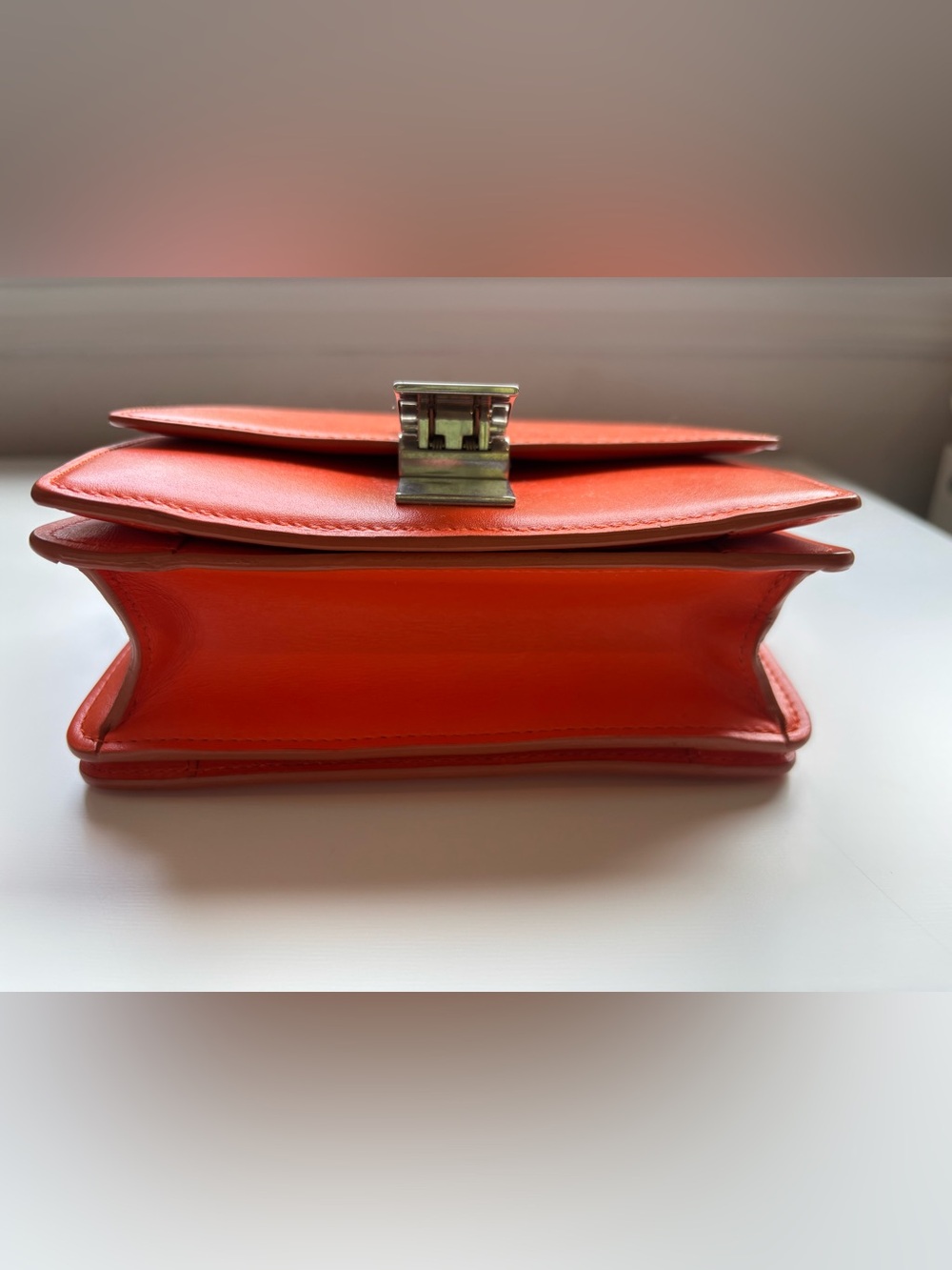 2017 Céline Classic Box Bag Orange crossbody - Picture 4 of 15
